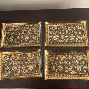 Georges Briard Glass Tray Set